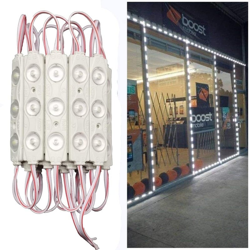 TeiNewBy LED Module, LED Decorative Light White 20pcs 9.8 Ft 2835 SMD 150LM IP65 Waterproof Decorative Light for Letter Sign Advertising Signs with Tape Adhesive Backside (White Light) - Image 5